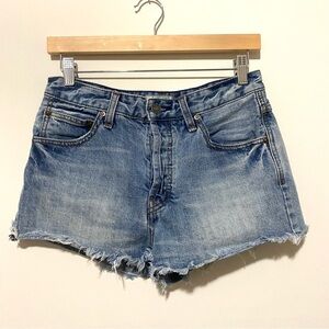 Free People Denim Cutoff Raw Hem Shorts 27